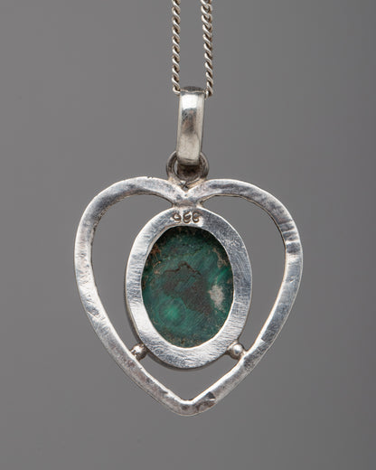 Heart Shape Malachite Locket |Gemstone Jewelry for Any Occasion