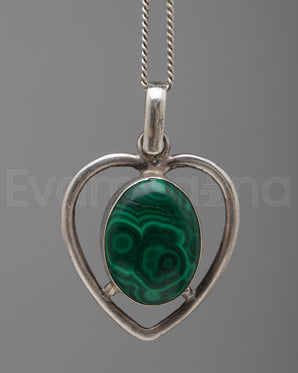  Malachite Locket