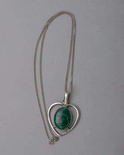 Heart Shape Malachite Locket |Gemstone Jewelry for Any Occasion