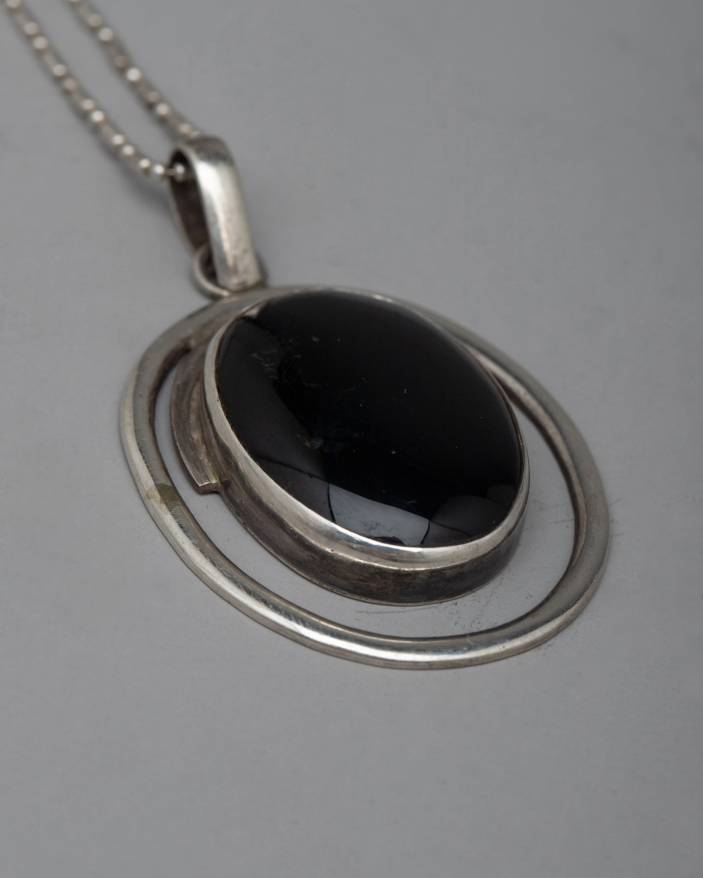 Black Onyx Locket | Pure Silver Pendant for Protection