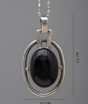 Silver Onyx Locket | Distinctive Piece for Spiritual Well-being