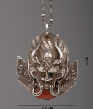 Garuda Coral Pendant | Spiritual Protection Jewelry