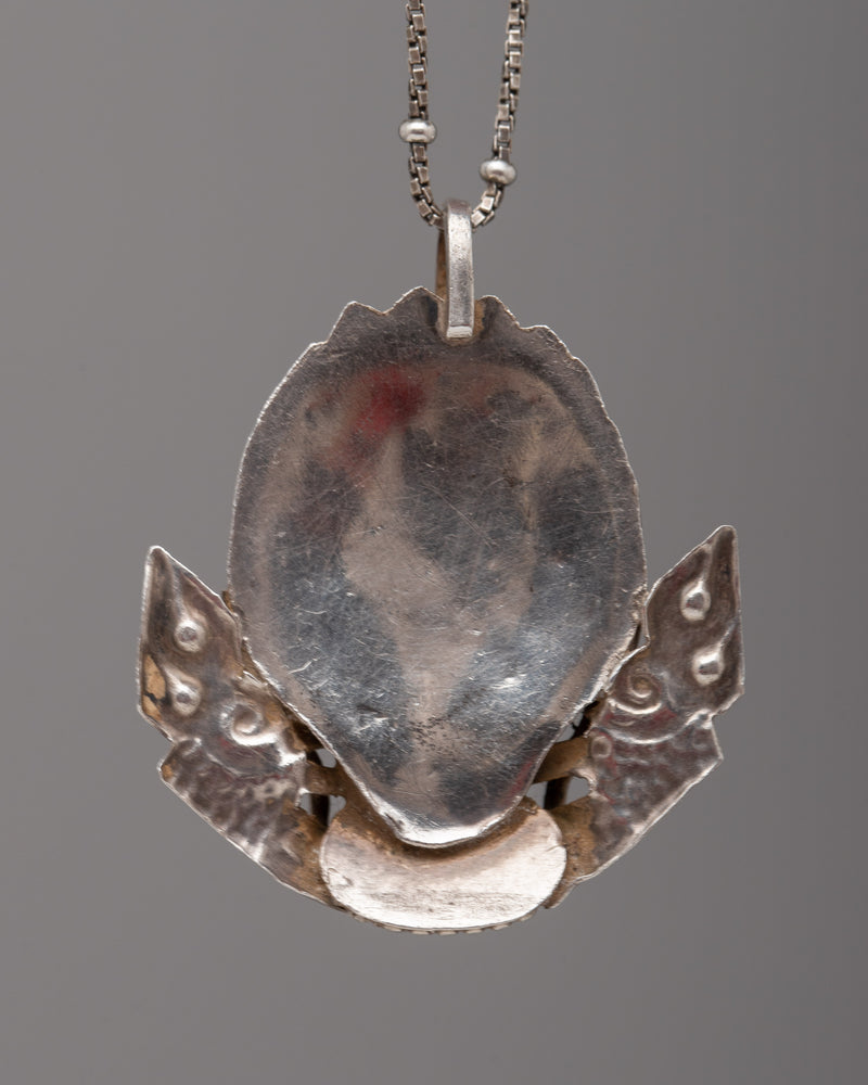 Garuda Coral Pendant | Spiritual Protection Jewelry
