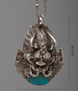 Garuda Turquoise Pendant | Spiritual Jewelry for Strength and Courage