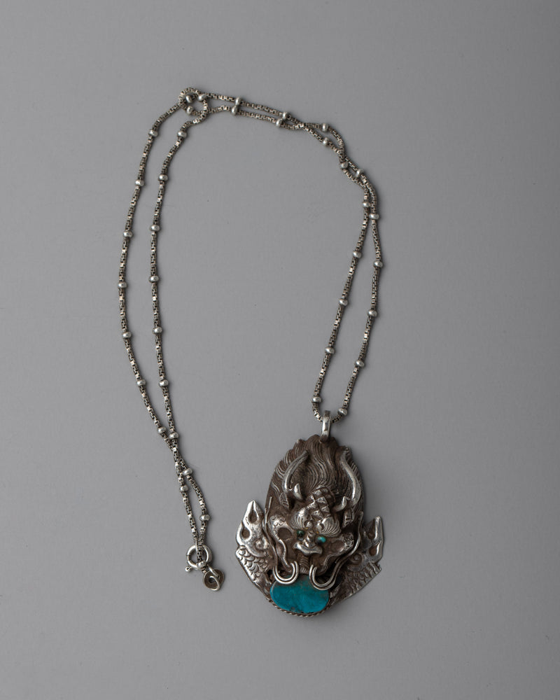 Garuda Turquoise Pendant | Spiritual Jewelry for Strength and Courage