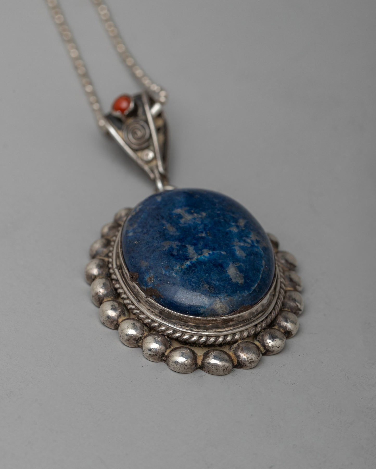 Lapis Lazuli Pendant | Silver Authentic Stone Locket