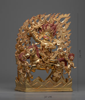 Palden Lhamo Statue for Religious Purpose | Buddhist Fierce Protector Deity Art