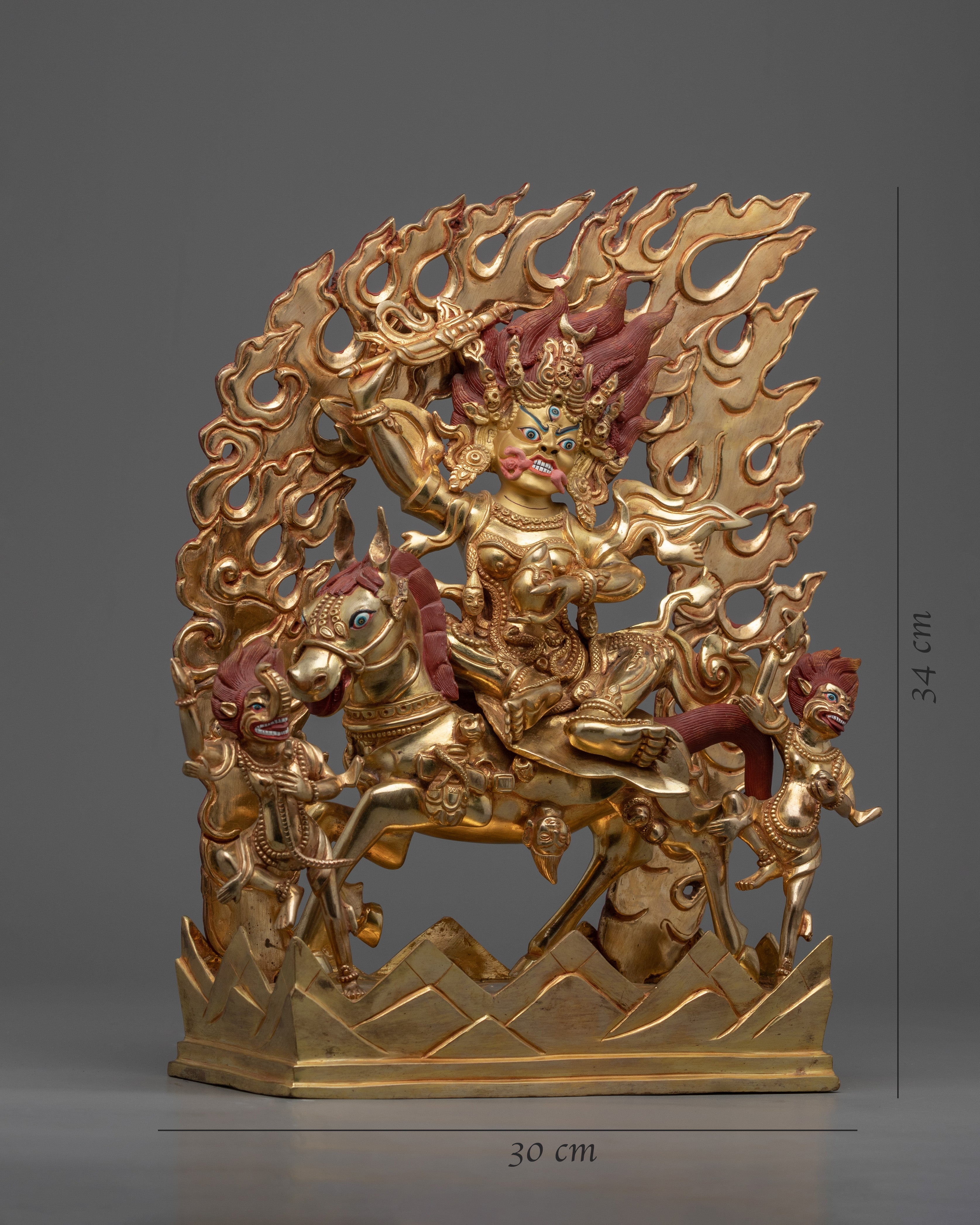 Palden Lhamo Statue for Religious Purpose | Buddhist Fierce Protector Deity Art