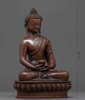 Amitabha Buddha Copper Sculpture | Finely Hand Carved Himalayan Art