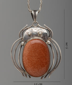 Gold Sunstone Pendant | Radiant Gemstone Necklace for Joy and Vitality