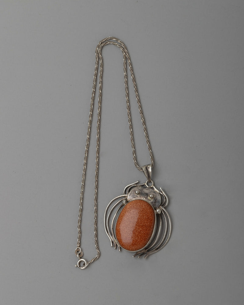 Gold Sunstone Pendant | Radiant Gemstone Necklace for Joy and Vitality