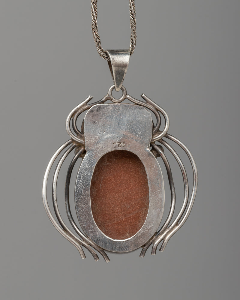 Gold Sunstone Pendant | Radiant Gemstone Necklace for Joy and Vitality
