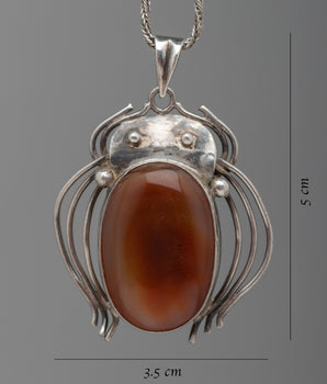 Carnelian Gemstone Locket | Jewelry with a Touch of Warm Energy