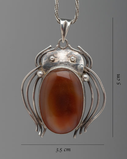 Carnelian Gemstone Locket | Jewelry with a Touch of Warm Energy