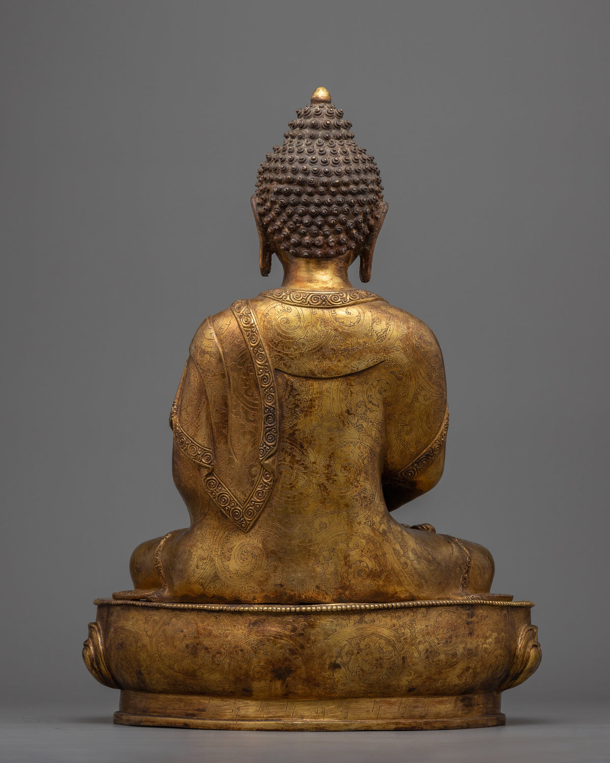 Amitabha Buddha Antique Finish Statue 