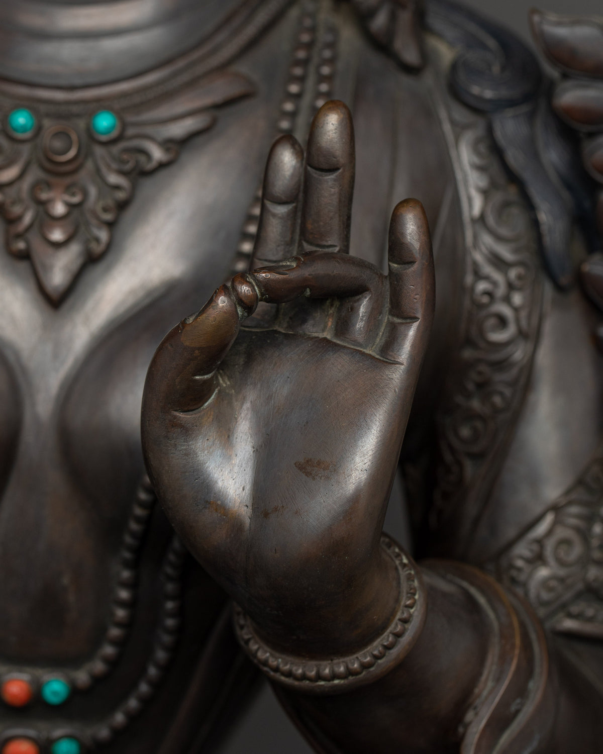Longevity Deity Green Tara Compassion Goddess | Tibetan Healing Statue