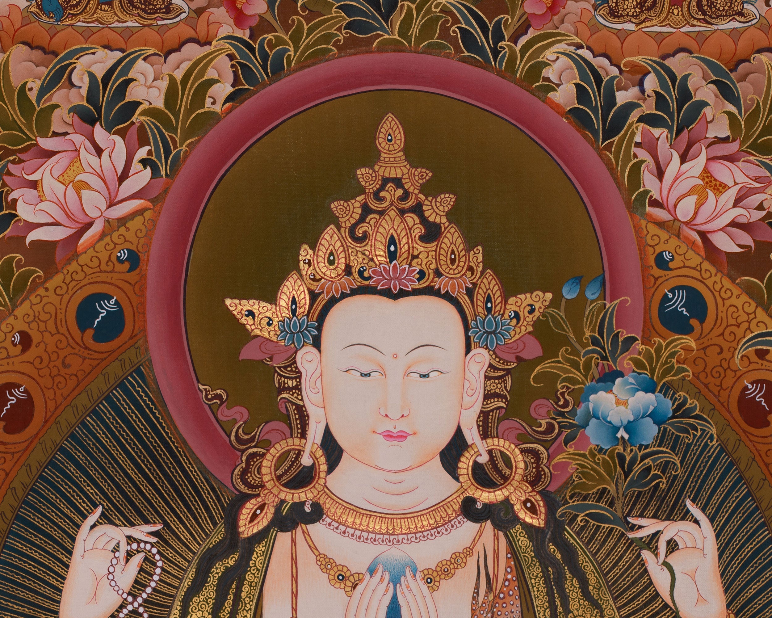 Three Great Bodhisattvas of Compassion and Enlightened Wisdom and Power