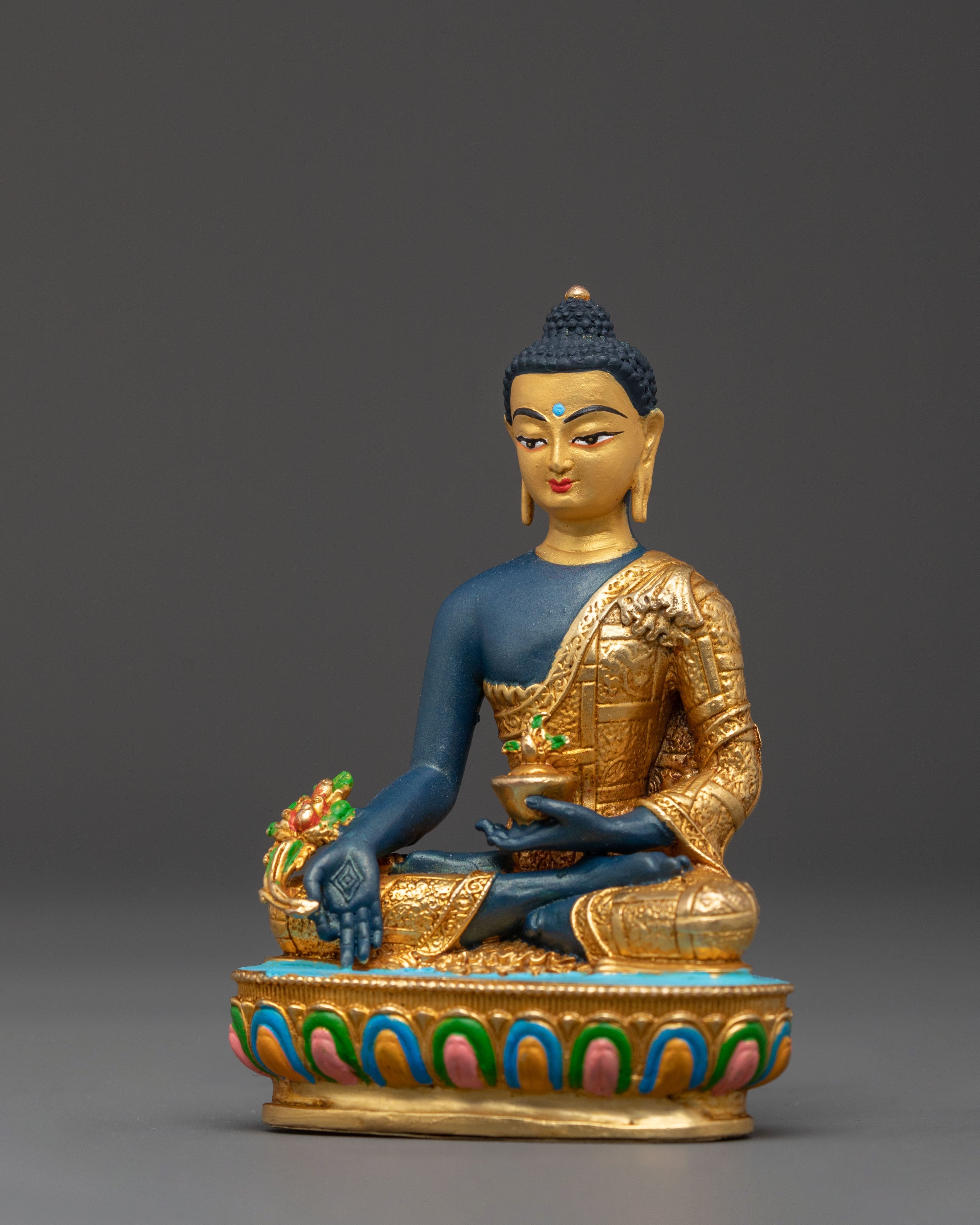 Spiritual Healing Medicine Buddha Sculpture | Buddhist Altar Decor