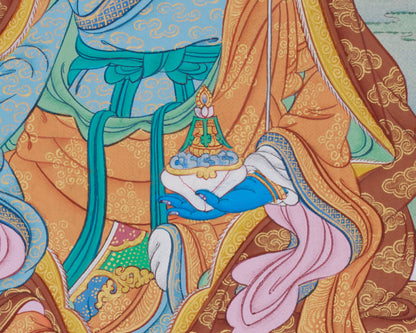 Guru Orgyen Menla Thangka | The Healing Guru in Exquisite Detail