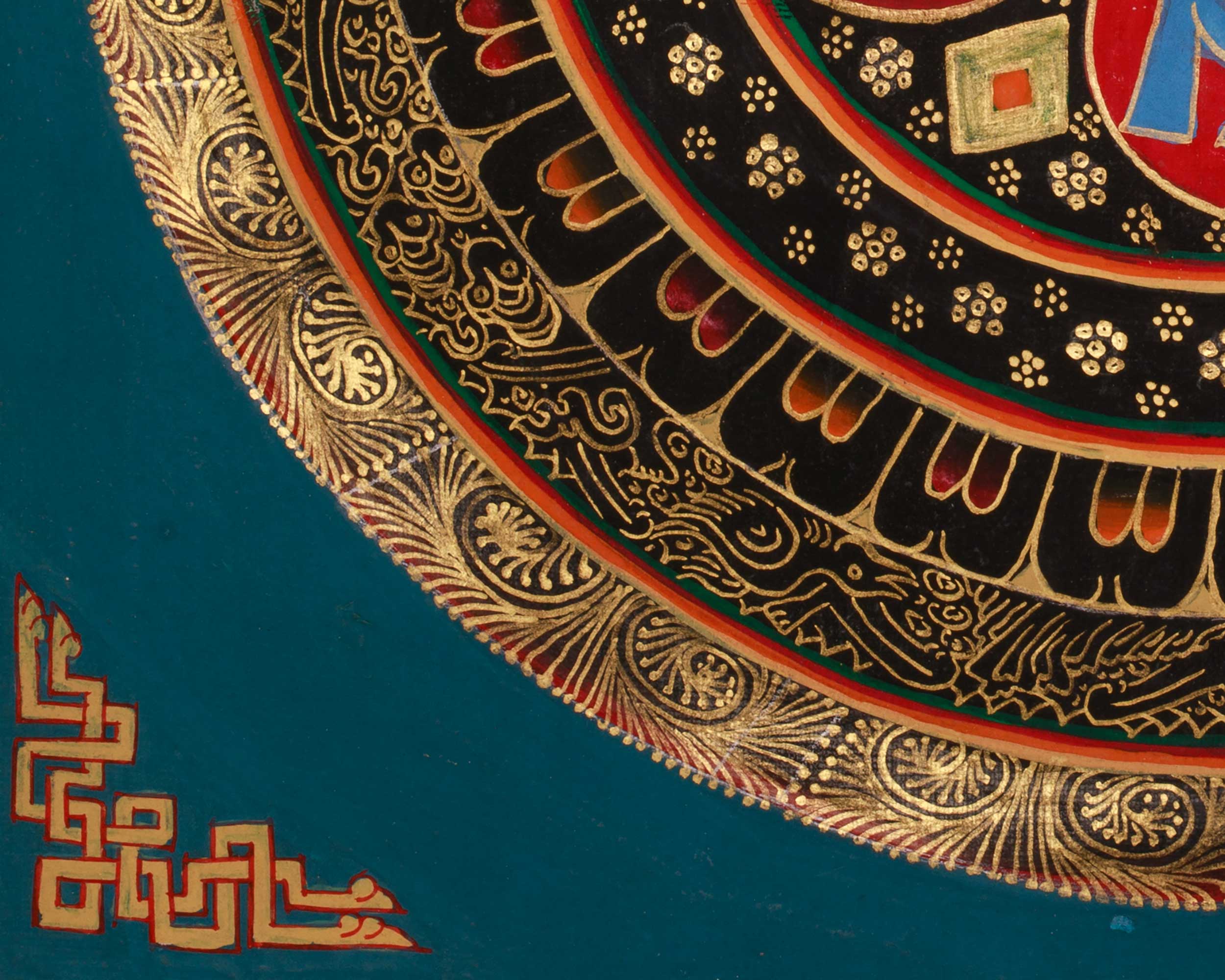 Healing Mantra Mandala Thangka | Spiritual Visualization | Sacred Buddhist Artwork