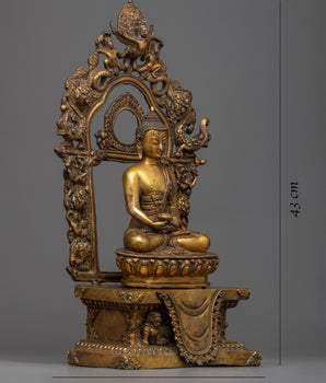 Amitabha Buddha Antique Finish Statue | Infinite Light Figure