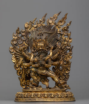 Vajrakilaya Antique Finished Statue 