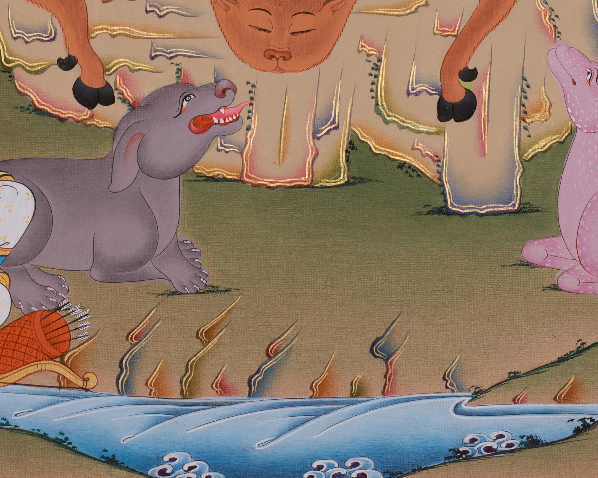 Milarepa Buddhist Art | The Great Yogi and Enlightened Master | Tibetan Painting