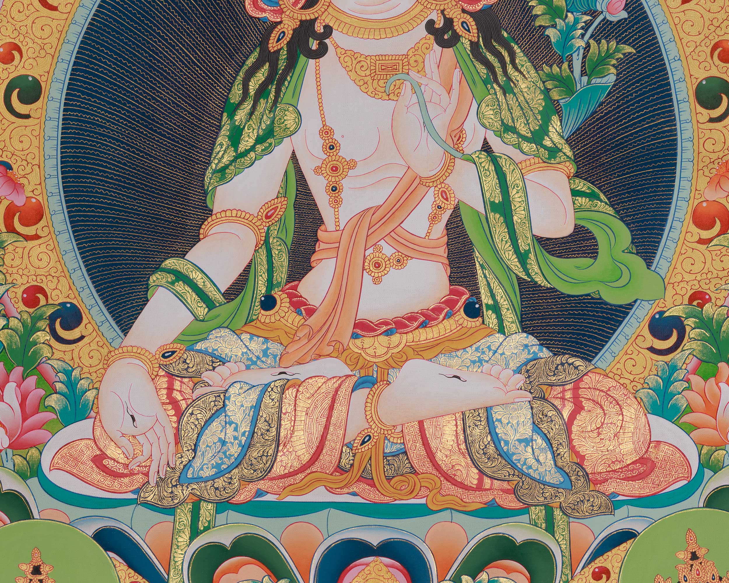 Goddess White Tara Art | Healing and Longevity Deity | Sita Tara