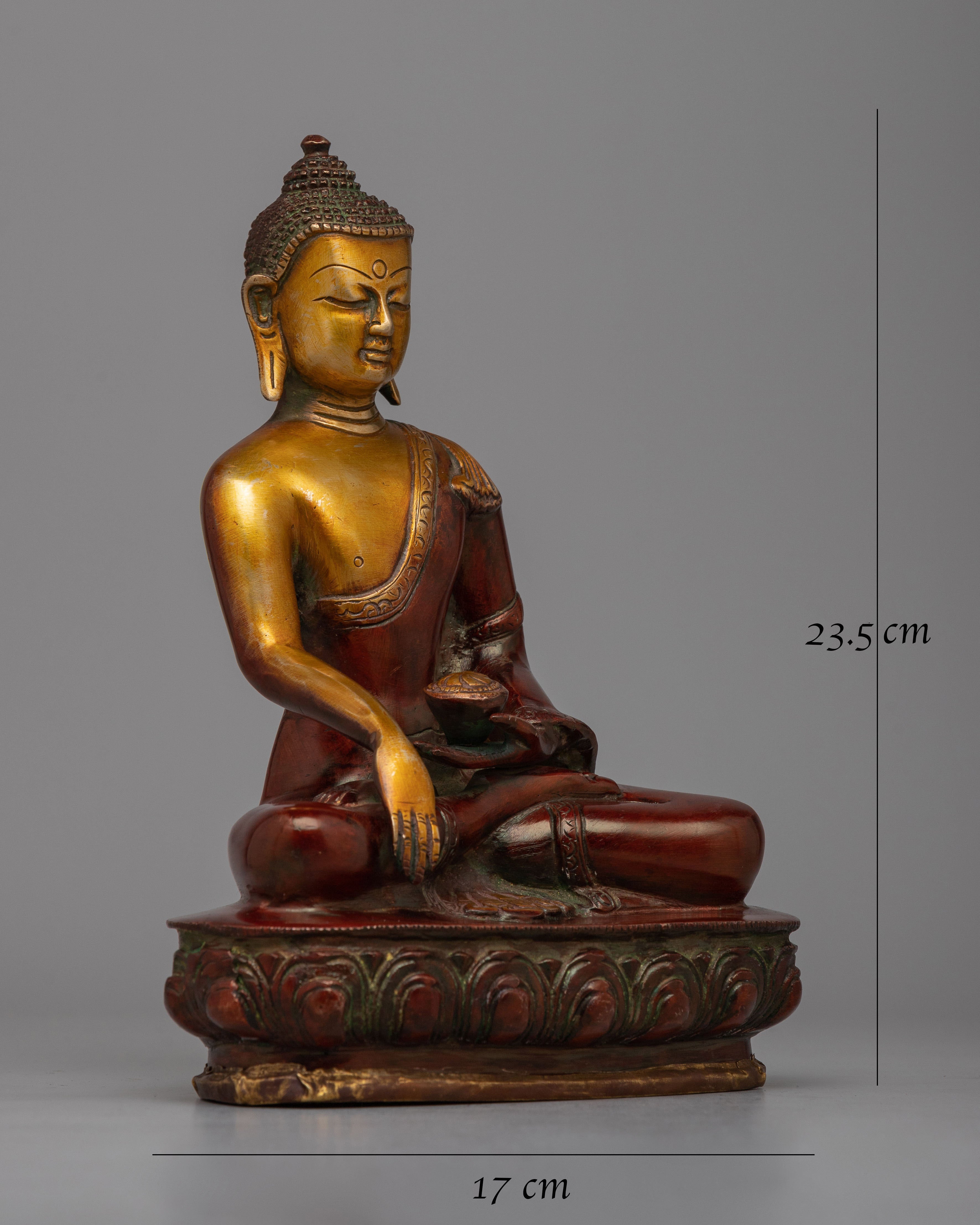 Scared Brass Shakyamuni Buddha Statue | Honoring Spiritual Traditions