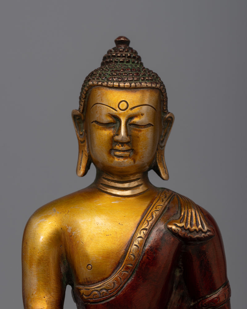 Scared Brass Shakyamuni Buddha Statue | Honoring Spiritual Traditions