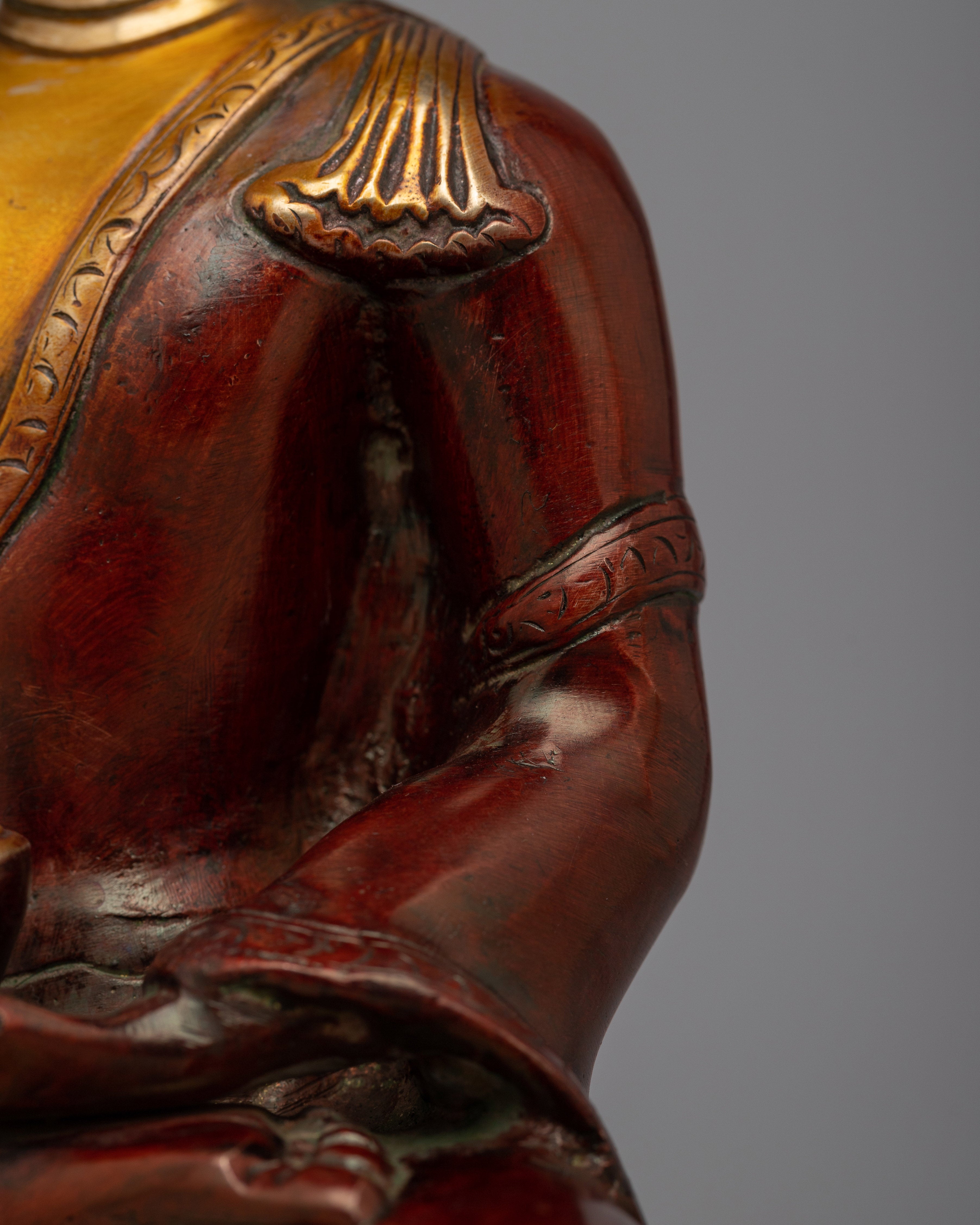 Scared Brass Shakyamuni Buddha Statue | Honoring Spiritual Traditions