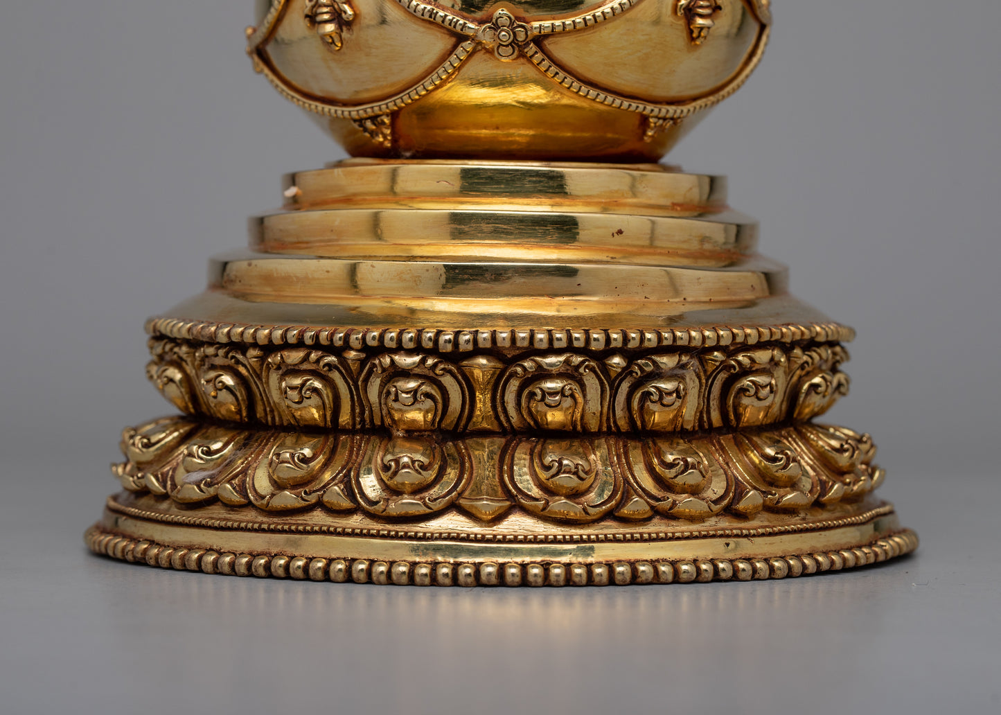 Larger Copper Kadampa Stupa | Majestic Symbol of Tibetan Spiritual Art