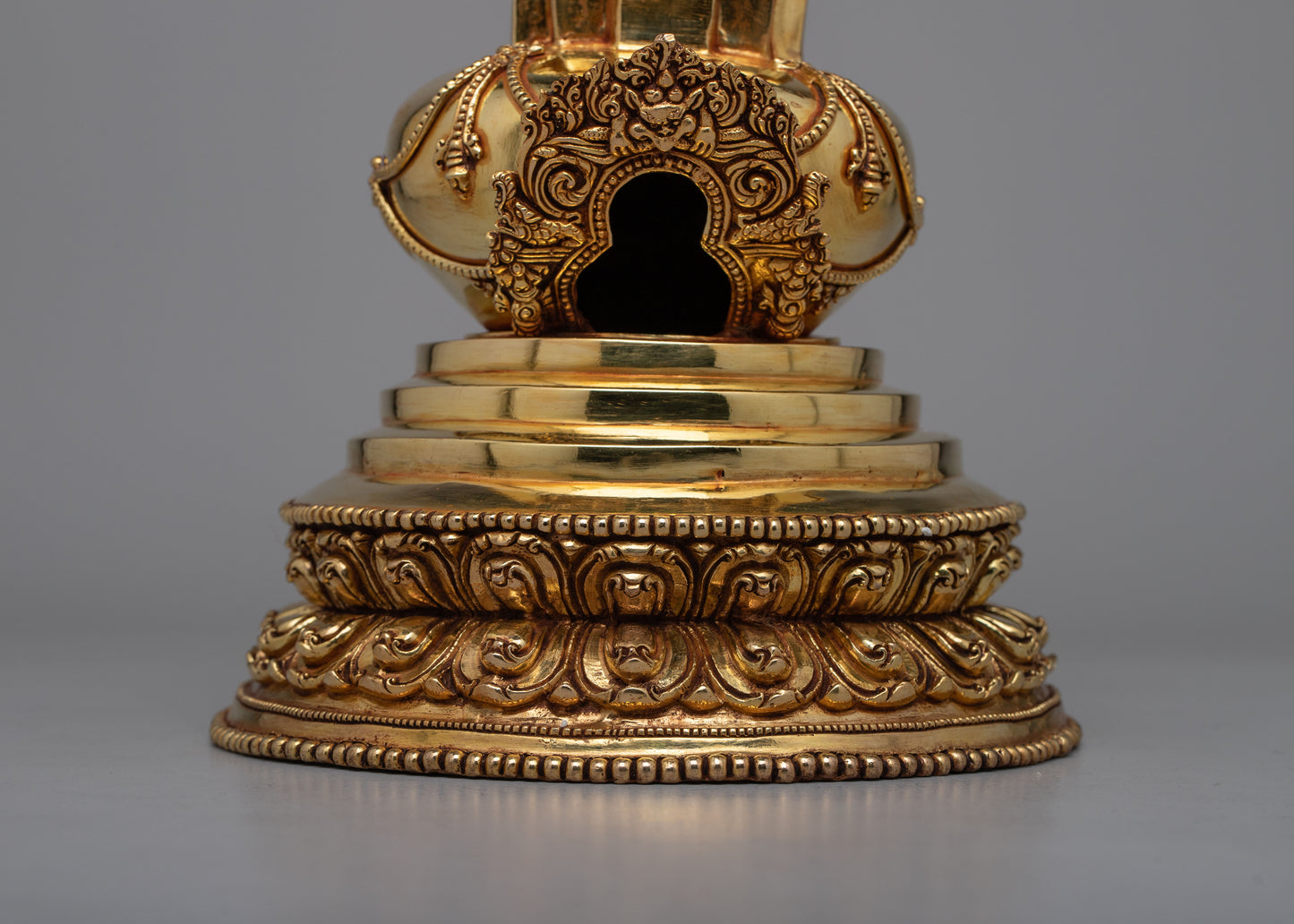 Larger Copper Kadampa Stupa | Majestic Symbol of Tibetan Spiritual Art