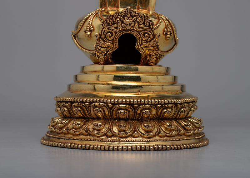 Larger Copper Kadampa Stupa | Majestic Symbol of Tibetan Spiritual Art