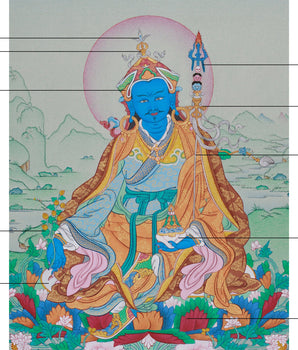 Guru Orgyen Menla Thangka | The Healing Guru in Exquisite Detail