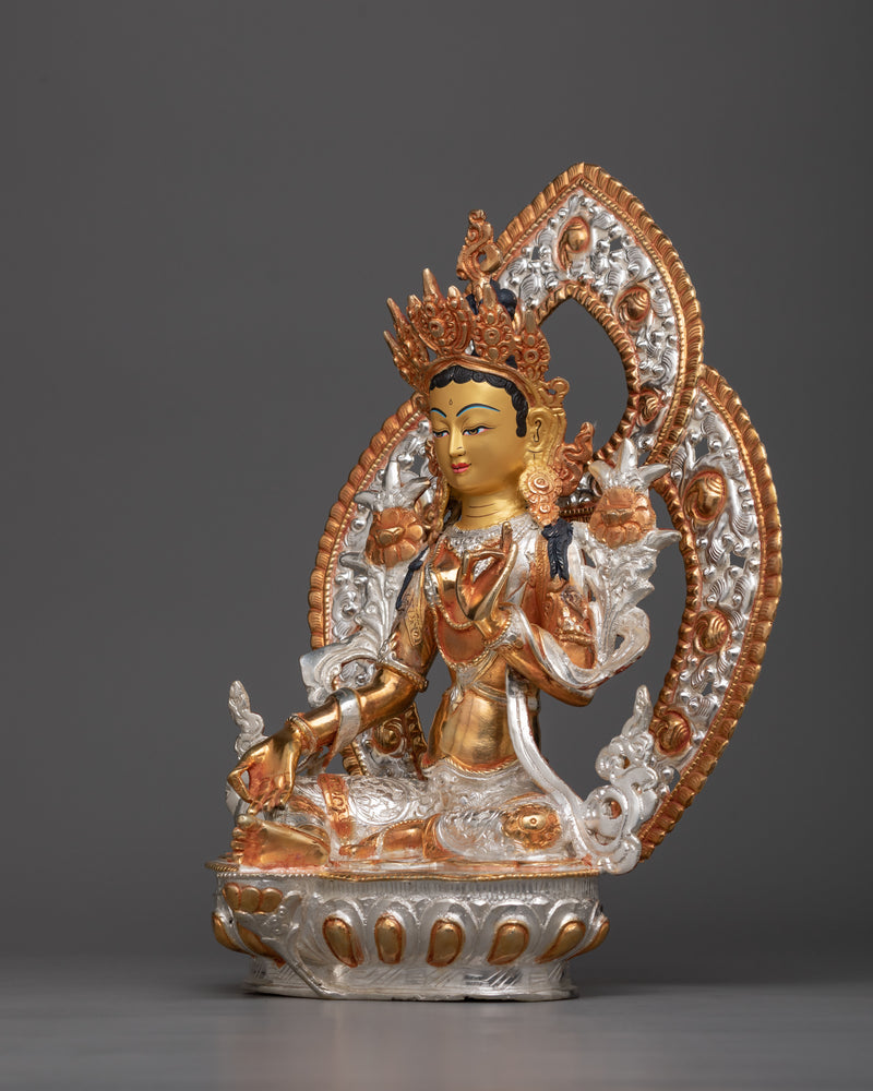 Goddess Arya Green Tara Statue | Sacred Art for Devotion and Inspiration