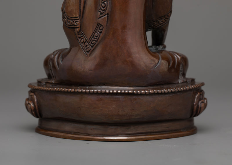 Oxidized Shakyamuni Buddha Copper Statue | Embodying Tranquility and Spiritual Wisdom