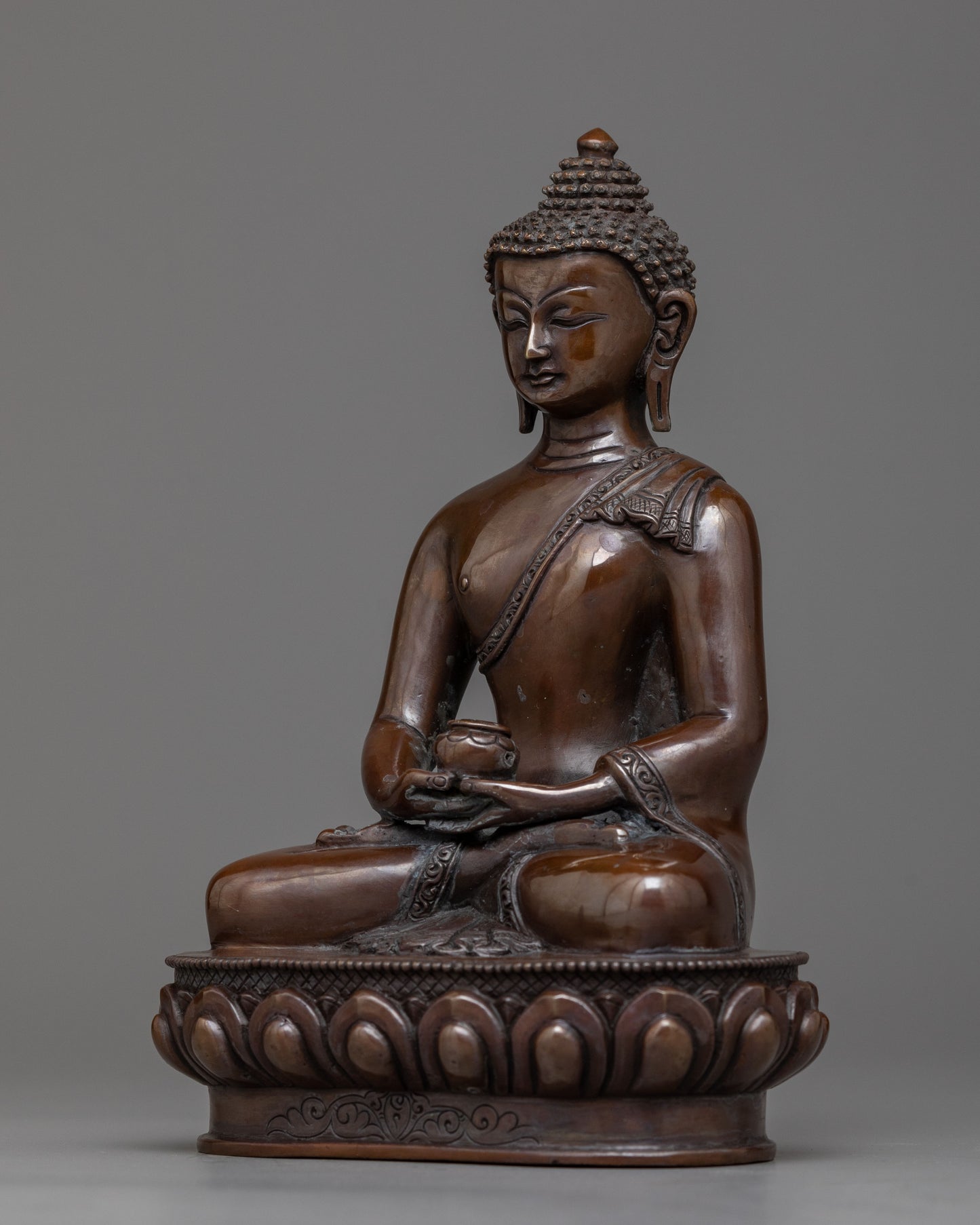 Amitabha Buddha Statue with Oxidized Finish | Embodying Peace and Wisdom