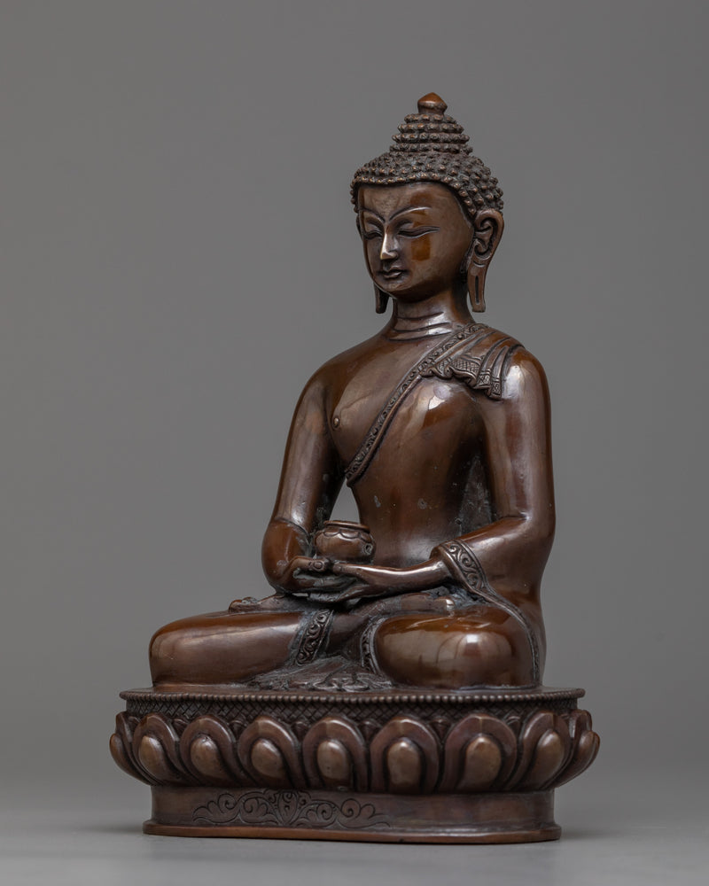 Amitabha Buddha Statue with Oxidized Finish | Embodying Peace and Wisdom