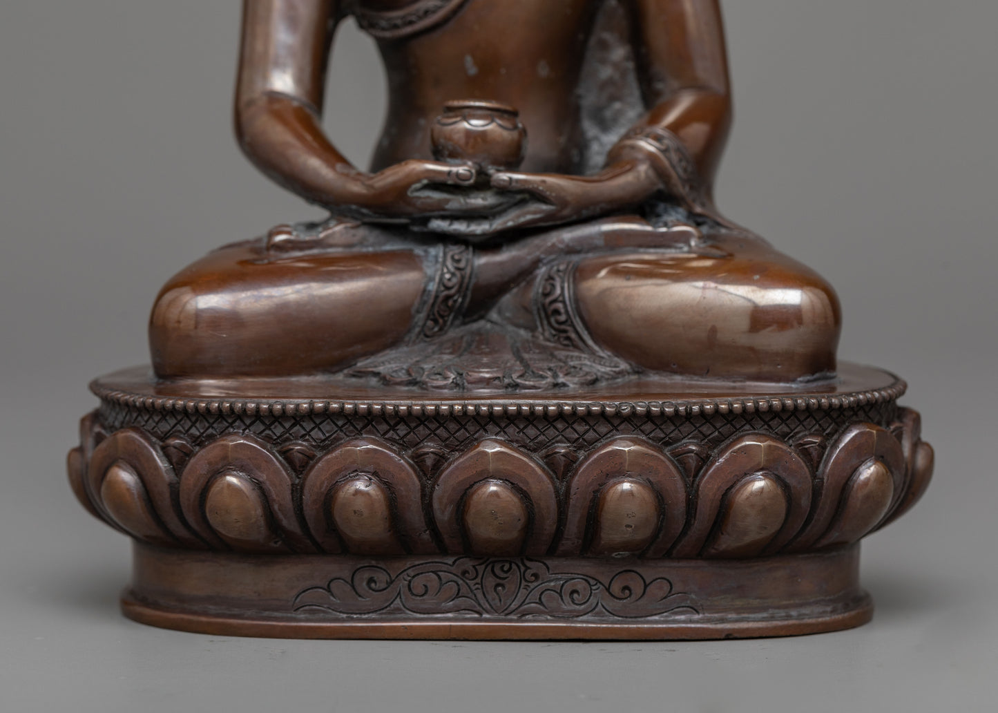 Amitabha Buddha Statue with Oxidized Finish | Embodying Peace and Wisdom