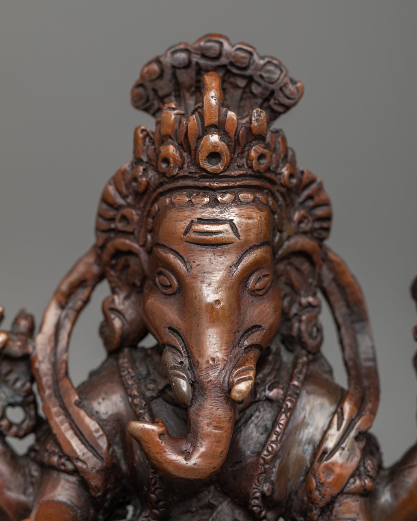 Ganesh Oxidized Copper Statue | Infusing Sacred Spaces with Blessings and Spiritual Protection