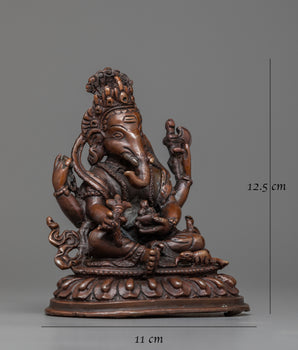 Ganesh Oxidized Copper Statue | Infusing Sacred Spaces with Blessings and Spiritual Protection