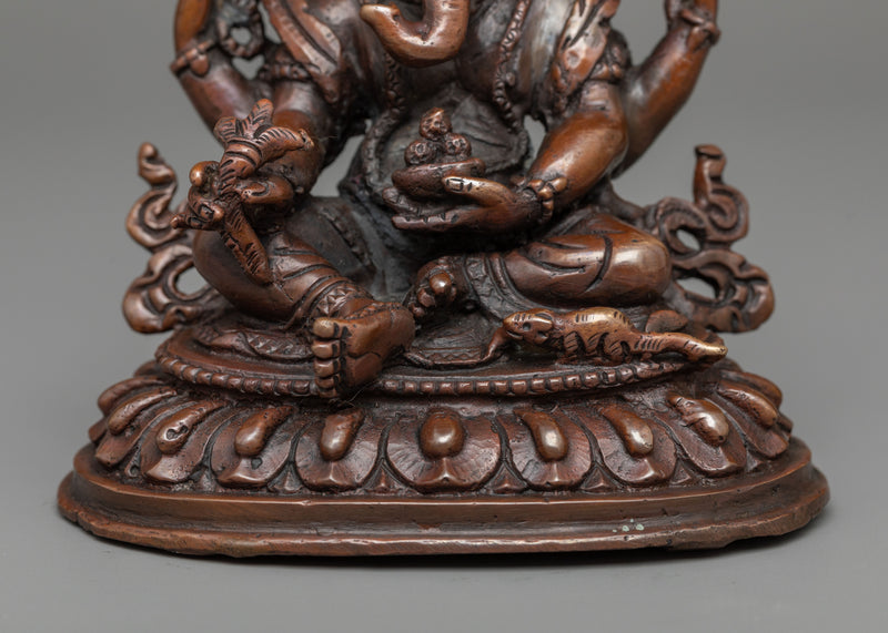 Ganesh Oxidized Copper Statue | Infusing Sacred Spaces with Blessings and Spiritual Protection
