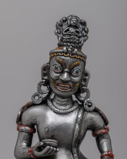 Iron Black Dzambhala Statue | Symbol of Prosperity and Spiritual Abundance