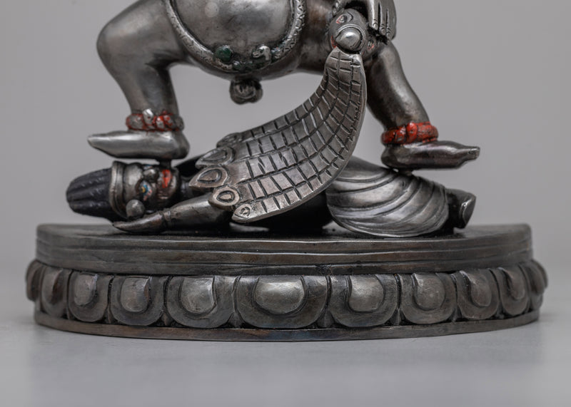Iron Black Dzambhala Statue | Symbol of Prosperity and Spiritual Abundance