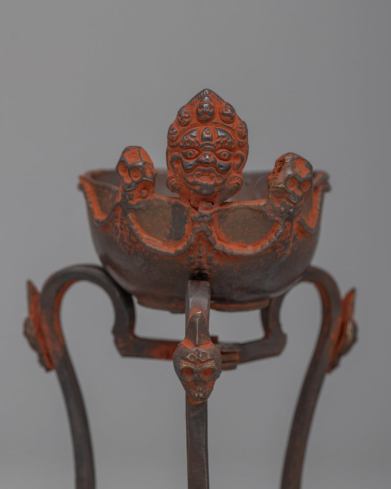 Smudge Bowl with Stand(Kapala) | Sacred Vessel for Purification and Spiritual Rituals
