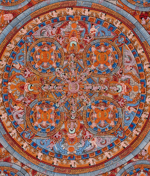 Original Hand-Painted Buddha Shakyamuni Mandala | Tibetan Wall Decoration Painting