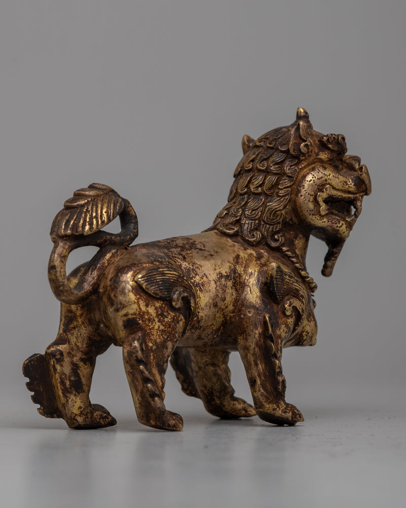 Copper Lion Statue Set | Majestic Guardians of Strength and Power