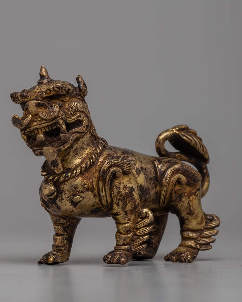 Copper Lion Statue Set | Majestic Guardians of Strength and Power
