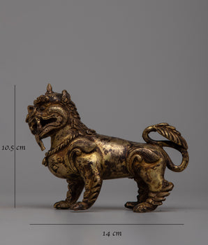 Copper Lion Statue Set | Majestic Guardians of Strength and Power